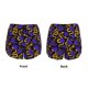 thumbnail image 3 of Balery Golden Snake And Purple Rose Pantalones cortos deportivos para mujer con forro y dos bolsillos, elásticos, para entrenamiento, gimnasio, yoga-XX-Large, 3 of 7