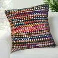 thumbnail image 3 of LR Home Nomad 20" x 20" Rainbow Striped Cotton Blend Adult Decorative Throw Pillow, 3 of 8