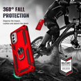 thumbnail image 4 of Moto G Stylus 5G 2022 Case - Military Grade Drop Tested, Magnetic Ring Holder, Kickstand, Screen Protector, Red, 4 of 17