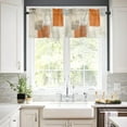 thumbnail image 3 of Kitchen Curtains and Valance Set Orange Scribble Abstract Square Wall Set Light Filtering Tier Orange Smearhoe 1 Valance(54inchx18inch)+2 Tiers(27.5inchx36inch) 57236-03-11 0, 3 of 5