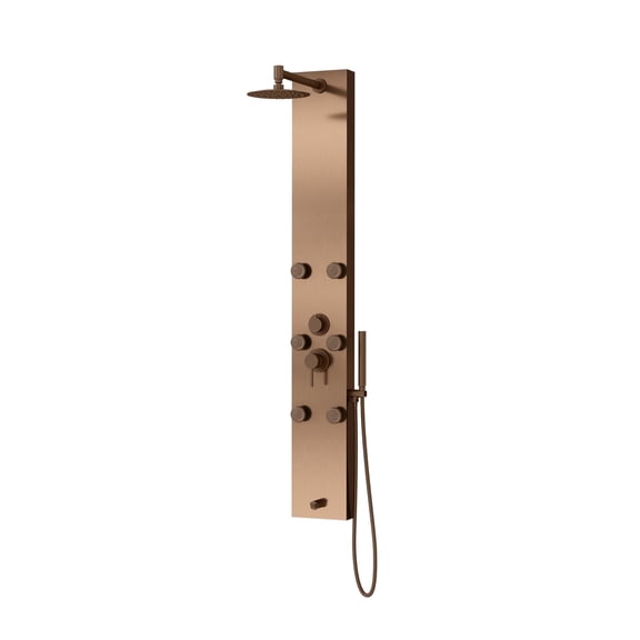 Monterey 8-in Rain Showerhead Showerspa with 6-Body Jets Handshower and Tub Spout Oil Rubbed Bronze 2.5 Gpm