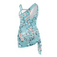 thumbnail image 5 of Tutolipy Aqua Floral Girl's One Piece Swimsuits, Quick Dry Adjustable Strap Girls Swimsuit for Vacation 11-12 Years Old, 5 of 10