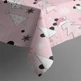 thumbnail image 3 of Pink Christmas Tree Pattern Rectangle Tablecloth 60"x84",Waterproof Polyester Rectangle Table Cloth, Wipeable Spillproof Polyester Tablecloth for Dining, Camping, Indoor and Outdoor, 3 of 5