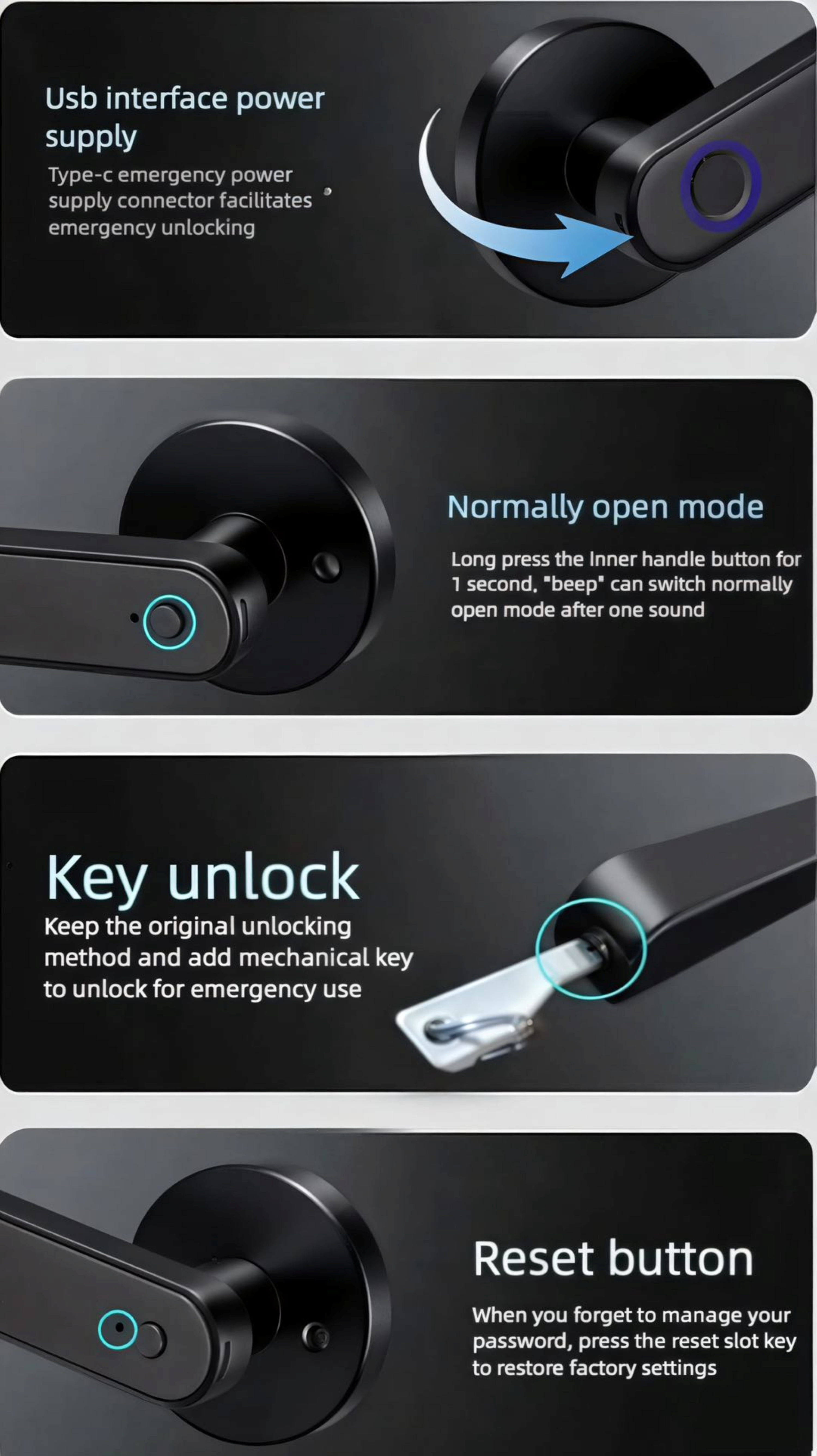 KLAVRLOX - The Smart Door Lock with Fingerprint, Code Entry, Physical Key, & App Control