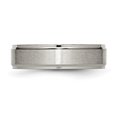 thumbnail image 3 of Chisel Titanium Brushed Center 6mm Ridged Edge Band, 3 of 7