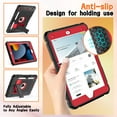 thumbnail image 4 of AVAWO Case for iPad 9th/8th/7th Generation (2021/2020/2019), iPad 10.2 Case with Pencil Holder & Kickstand, Hybrid Shockproof Protective Cover Case for iPad 9 8 7 Gen 10.2", Black and Red, 4 of 8