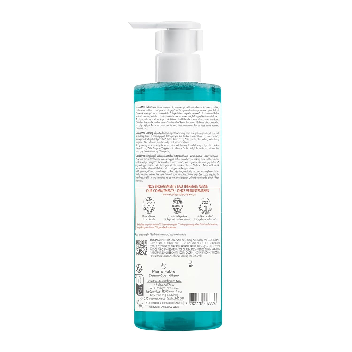 Avene Cleanance Cleansing Gel - Soap Free Cleanser for Acne Prone Skin - For Face & Body, 13.5 fl oz