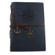 thumbnail image 4 of Cuaderno de viaje Cuaderno de cuero portátil de hojas sueltas Cuaderno en blanco para viajes azul marino Azul oscuro MagiDeal Cuaderno de viaje, 4 of 7