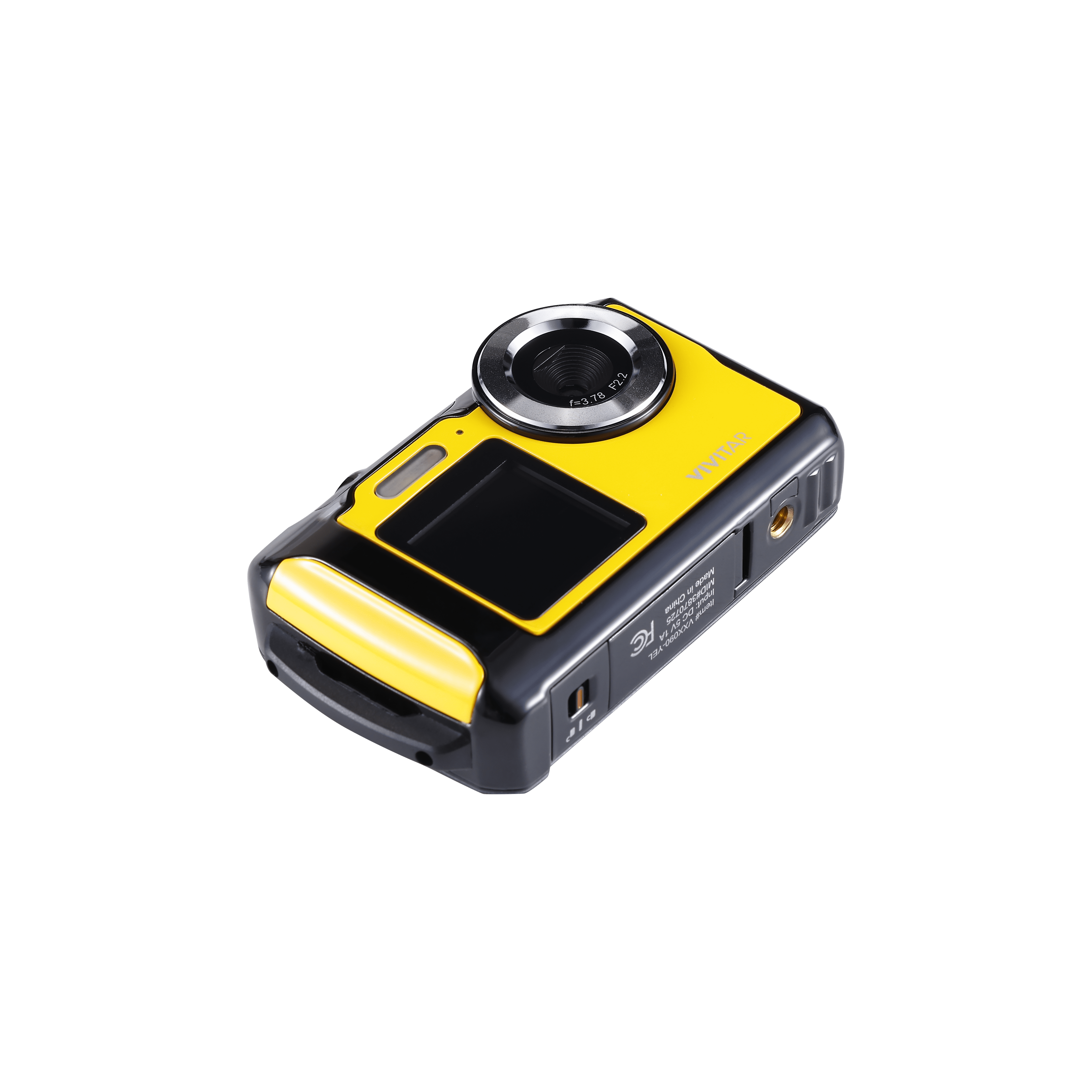 Appareil photo numérique étanche Vivitar 20 Mpx avec écran de 2,0 po, zoom numérique 4× et Wi-Fi intégré, jaune