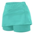 thumbnail image 5 of ZACPNCV Girl's Skorts Tummy Control Skorts Dressy Casual High Waist Athletic Shorts Skirts Sky Blue 10-11 Years, 5 of 7