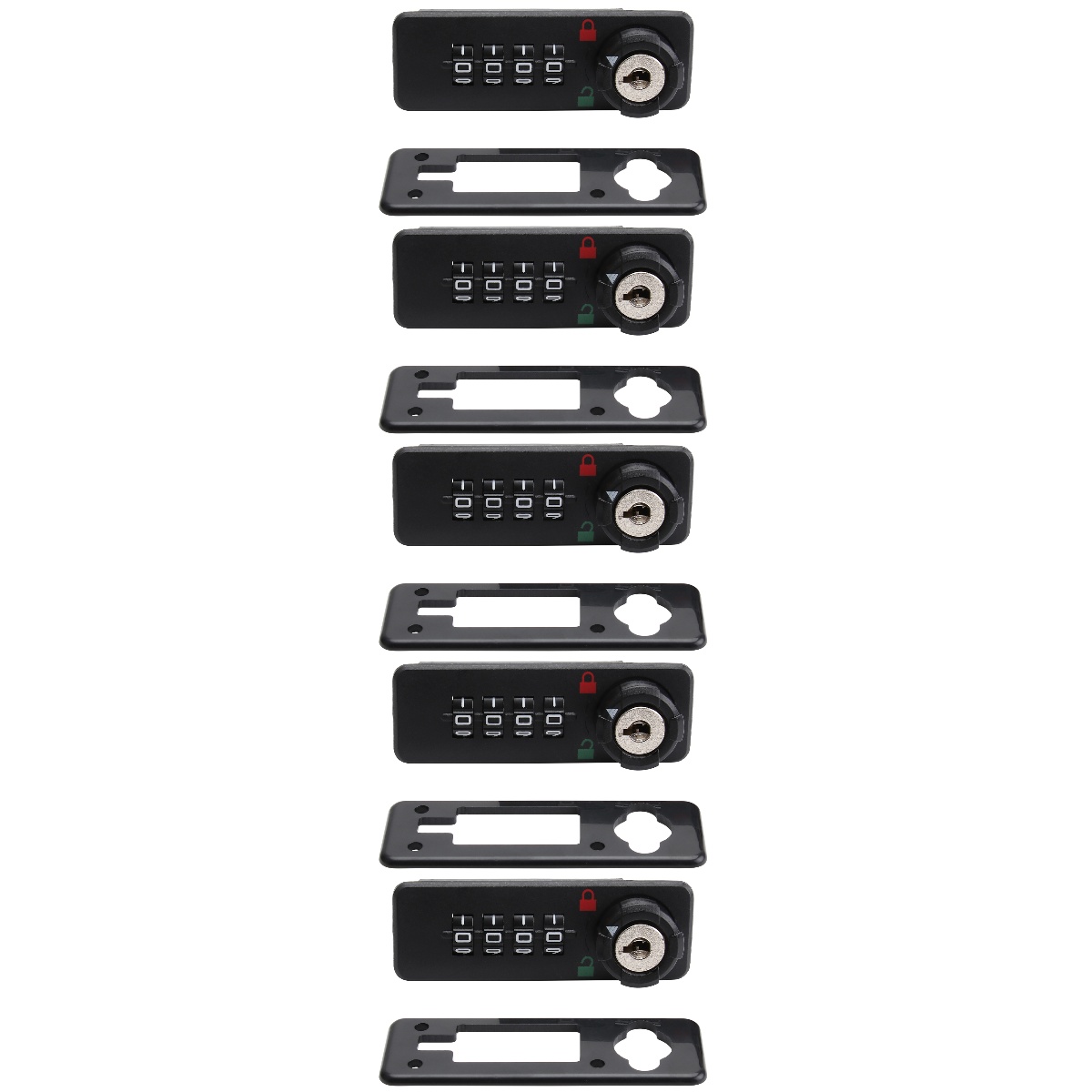 FRCOLOR 5pcs 4 Cam Lock Wardrobe Door Drawer Digital Lock for File Cabinet Drawer Lock