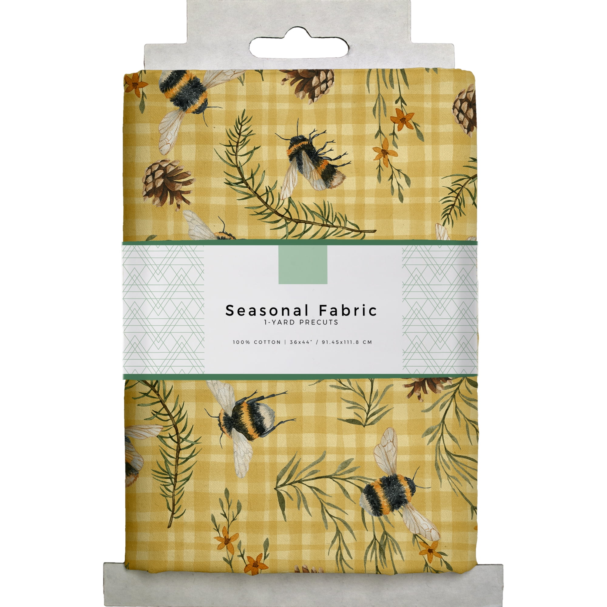 (2 pack) 1 Yard 100% Cotton Bee Story, Multi-color, 44" Wide for Quilting & Sewing by David Textiles