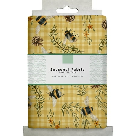 1 Yard 100% Cotton Bee Story, Multi-color, 44" Wide for Quilting & Sewing by David Textiles