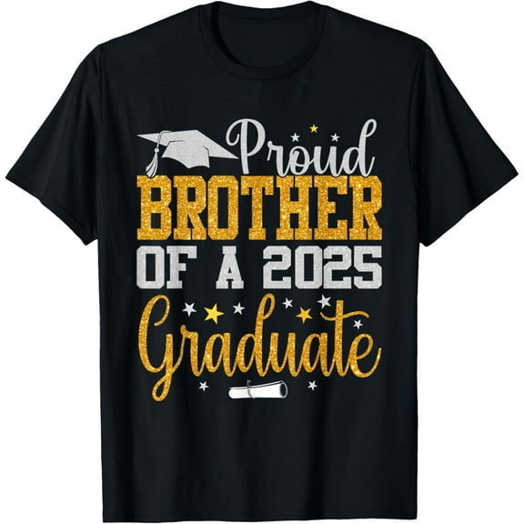 Proud Brother of a 2025 graduate for family graduation T-Shirt