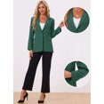 thumbnail image 2 of DARING DIVA Women's Business One Button Open Front Work Office Suit Blazer XS Dark Green, 2 of 6