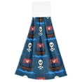 thumbnail image 7 of Haosy 2 Pack Kitchen Wash Cloths with Hanging Loops Absorbent Absorbent Quick Drying Hand Towels, Pirate Ship and Skull, 7 of 7