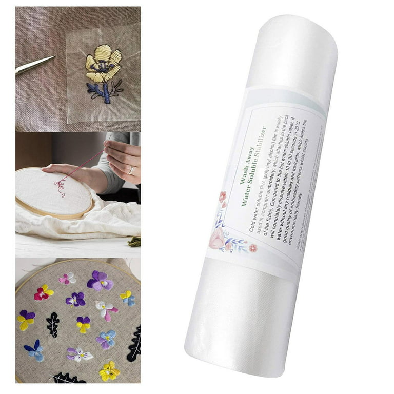 30 Yards Water Soluble Stabilizer Embroidery Stabilizer and Topping DIY  Fabric Transfer Paper for Cross Stitch Sketching