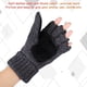 thumbnail image 4 of Guantes de lana con aislamiento térmico sin dedos para mensajes de texto para mujeres y hombres, guantes convertibles de punto cálidos de invierno con solapa, 4 of 6