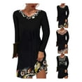 thumbnail image 2 of Gvmfive Women Boho Printed T-shirt Dress Long Sleeve Casual Loose Dress, 2 of 5