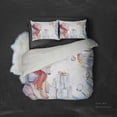 thumbnail image 3 of 3D Blue Bear Bird Gift Snowflake Quilt Cover Set Bedding Set Pillowcases 43, 3 of 3