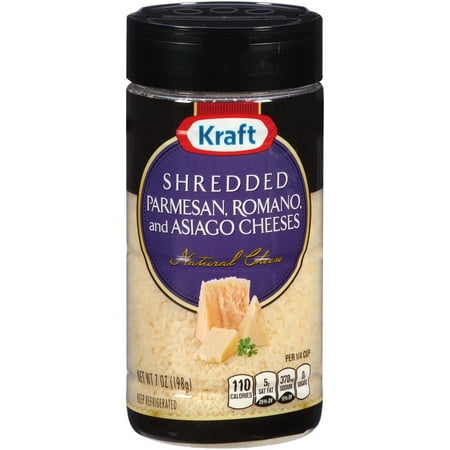 Kraft Shredded Parmesan, Romano & Asiago Cheeses 7 oz. Shaker