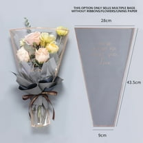 Meggemo Valentine's Day Flower Wrapping Bag for Rose 's Breath Bouquet Packaging Romantic Gift Decor for Lover