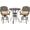 Dark Bronze / Tan, variant on MEETWARM 3-Piece Patio Swivel Bar Set, All-Weather Cast Aluminum Outdoor High Bar Stool Bistro Set for Backyard Garden Deck w/2 Cushions Bar Chairs with Footrest and 31" Bar Table, 2" Umbrella Hole