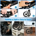 thumbnail image 6 of Elifine 26" Folding Electric Bike for Adults, 22Mph, 500W Electric Mountain Bike, 21 Speed, Full Suspension, 48V Foldable Ebike 7.8Ah Lithium-Ion Battery Electric Mountain Bicycle, UL2849, 6 of 10
