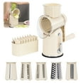 thumbnail image 2 of Homelife Rotary Cheese Grater 5 Blade Cheese Shredder Manual Hand Crank Cheese Grater Vegetable Chopper Wide Feed Opening Slicer, 2 of 12