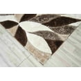 thumbnail image 4 of 4D Shaggy Rug Hand Carved Plush Thick Modern Contemporary Abstract For Living Room Bedroom 6994 (5'2"x7'5",Brown), 4 of 8