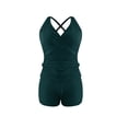 thumbnail image 5 of UTSJKR Women Tankini Swimsuits with Shorts - Two Piece Tummy Control Bathing Suits Top with Two Pockets Bottom Swimwear Navy XL, 5 of 7