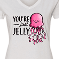 thumbnail image 4 of Inktastic You're Just Jelly with Pink Jellyfish Women's V-Neck T-Shirt, 4 of 5