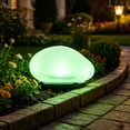 thumbnail image 4 of SDJMa Solar Pebble Light, Frosted Glass Rock Lamp, Waterproof Stone Light for Outdoor Patio Garden Yard Lawn Decor, 4 of 7