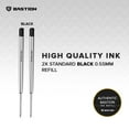 thumbnail image 3 of Bastion Pen Refill Cartridge for Bolt Action Pens, Black Ballpoint, Fine Point, 3 of 6