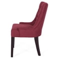 thumbnail image 5 of GDF Studio Maggie Contemporary Tufted Dining Chairs, Set of 4, Deep Red Fabric and Espresso, 5 of 7