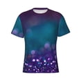 thumbnail image 3 of Naloa Purple and Green Glitter Men's T-Shirt Sport T-shirt Men's Basic Tee Casual Men's Shirt, Round Neck, Short Sleeves - Medium, 3 of 5