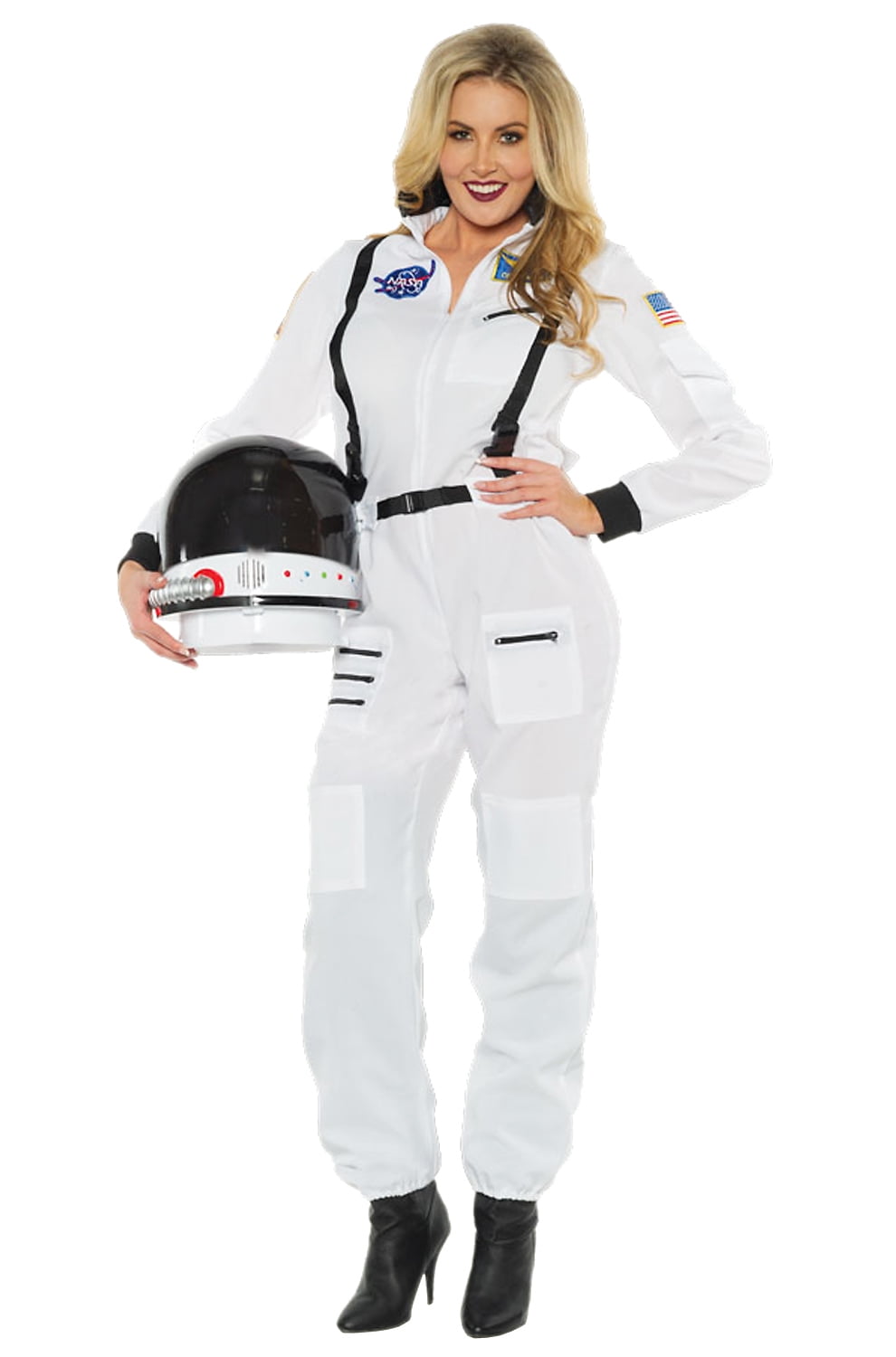Astronaut Ladies Fancy Dress Space Girl Uniform Womens Adults Costume Outfit New 
