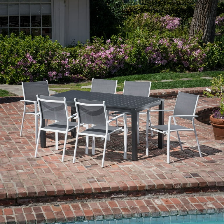 Hanover Naples 7 Piece Outdoor Dining Set Walmart