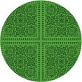 thumbnail image 1 of Ahgly Company Indoor Round Patterned Deep Emerald Green Area Rugs, 3' Round, 1 of 6