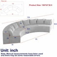 thumbnail image 2 of Modular Corduroy Curved Sectional Sofa Couch for Living Room,Corduroy Comfy Upholstered Cloud Couch，Free Combination Curved Sofa with Pillows and High-Density Foam for Salon, 2 of 4