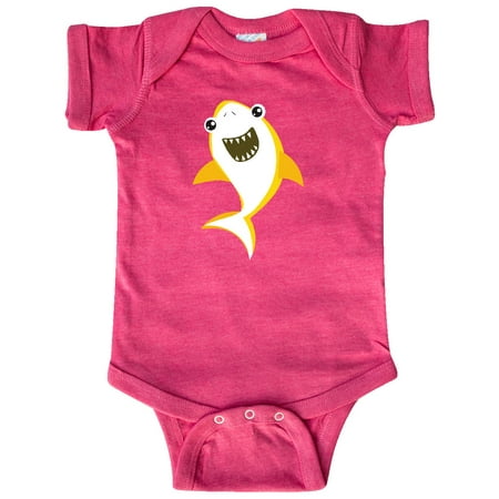 

Inktastic Cute Shark Little Shark Yellow Shark Gift Baby Boy or Baby Girl Bodysuit