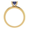 thumbnail image 4 of 1 ct Emerald Cut Simulated Tanzanite Solitaire 18K Yellow Gold Womens Engagement Ring, 4 of 5