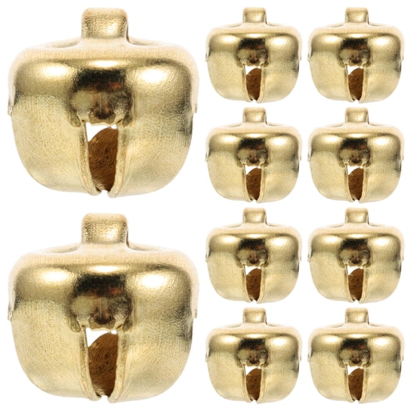 PTOOTP Golden Metal Jingle Bells for DIY Crafts Christmas Decorations 24Pcs