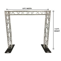 Complete 8 ft Square Aluminum Truss Goal Post Lighting System DJ Lights Speakers Miniature Lightweight 8" Trusses With 1.25" Tubing!
