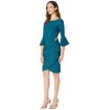 Alex Evenings Short Slimming Dress with Bell Sleeves Deep Teal