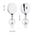 thumbnail image 5 of 2 pcs - Retractable Badge Reels with Alligator Swivel Clip & Vinyl Card Holder Strap by Specialist ID - Retractable Name Badge Reels,Form:Silver round;, 5 of 8