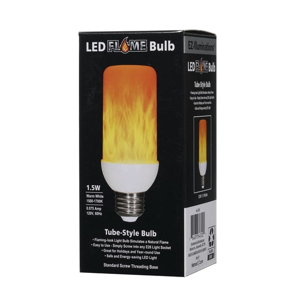 EZ-Illuminations LED Flame D51 Christmas Bulb, 1.5 Watts