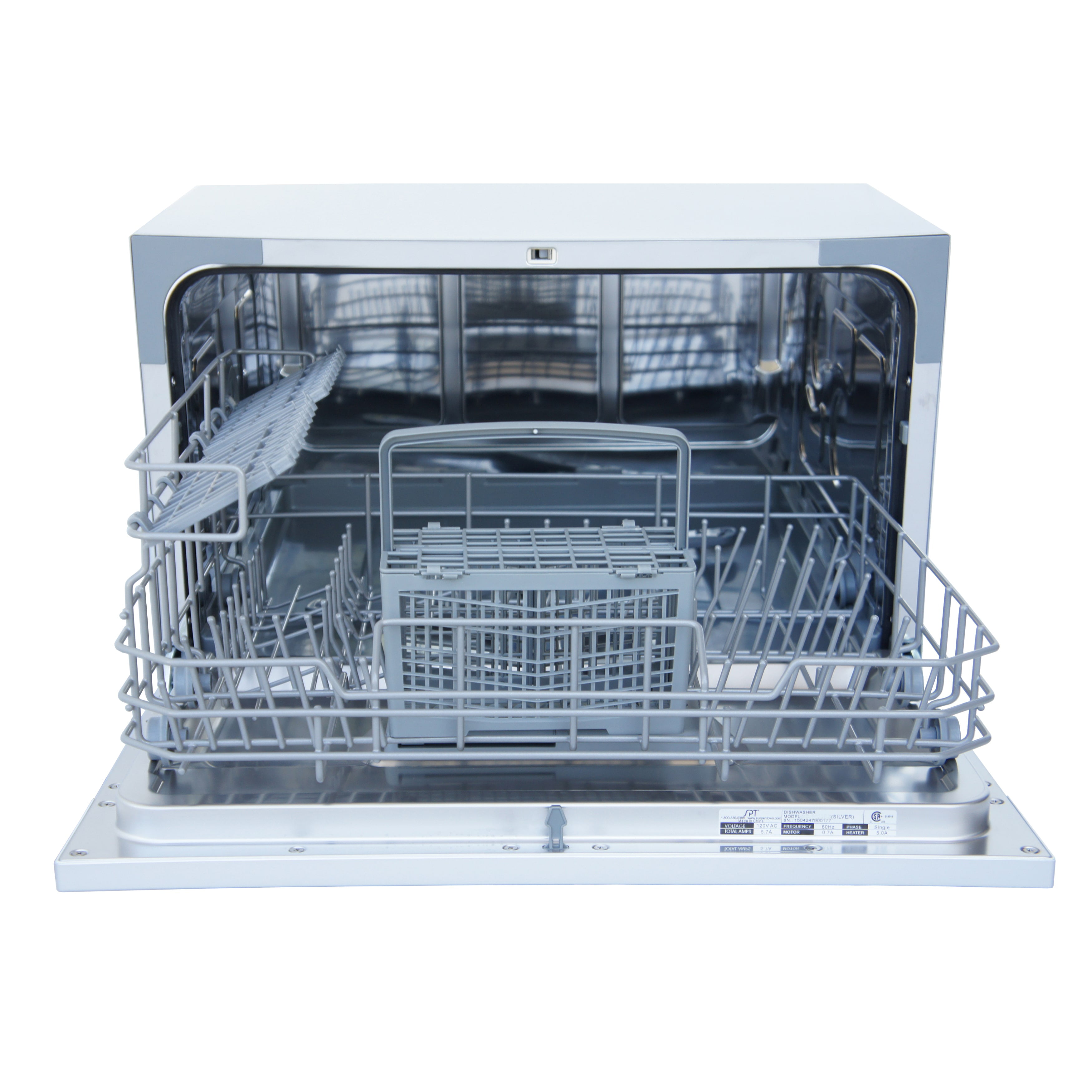 SD-2224DS Countertop Dishwasher with Delay Start & LED – Silver - 1