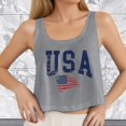 thumbnail image 2 of Gpoecd Débardeurs pour Femmes Grande Taille Été Confortables Mode Col Rond Imprimé Sans Manches Haut Camisole pour Femmes Débardeurs Gris,G, 2 of 4
