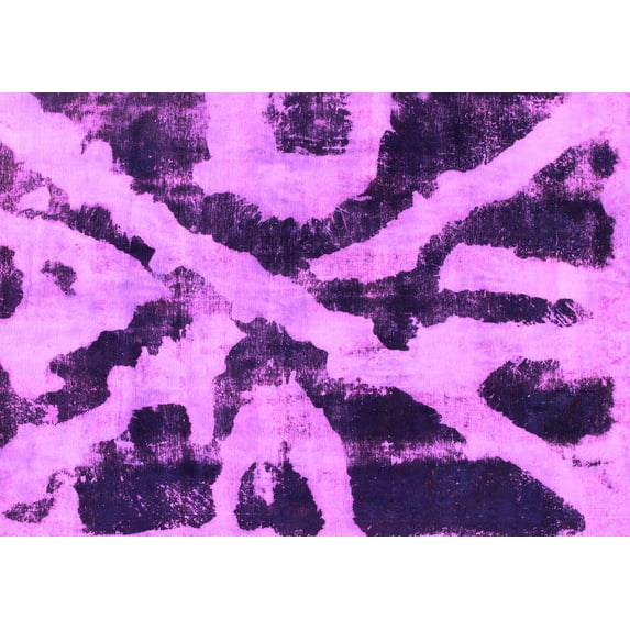 Ahgly Company Indoor Rectangle Abstract Pink Modern Area Rugs, 2' x 5'